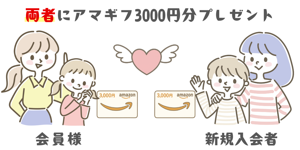 両者にアマギフプレゼント